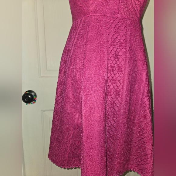 Free People Magenta Missed Connections Halter Mini Dress - Picture 5 of 15